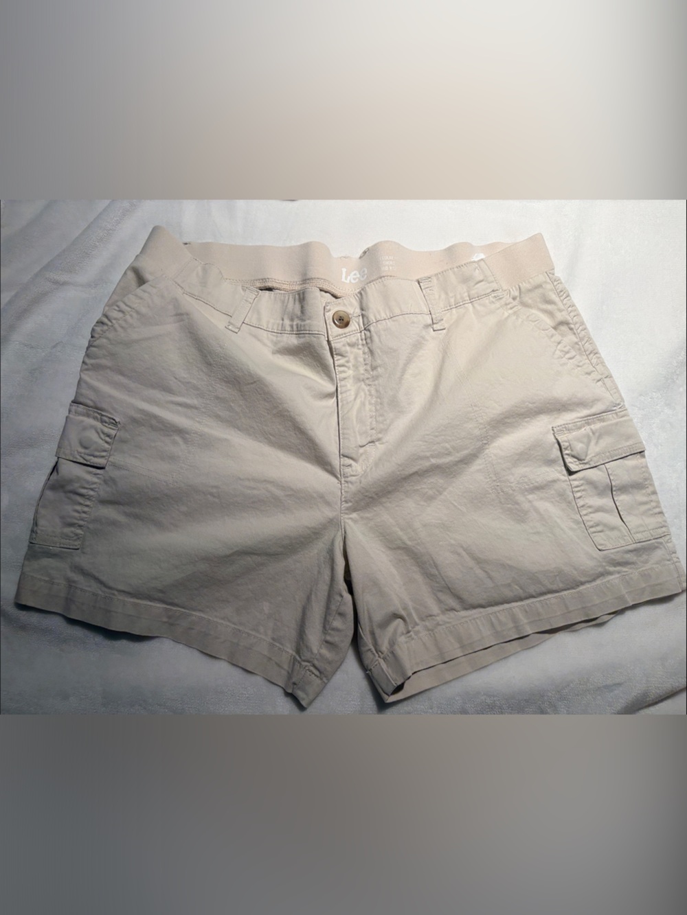 Lee Beige Utility Cargo Shorts